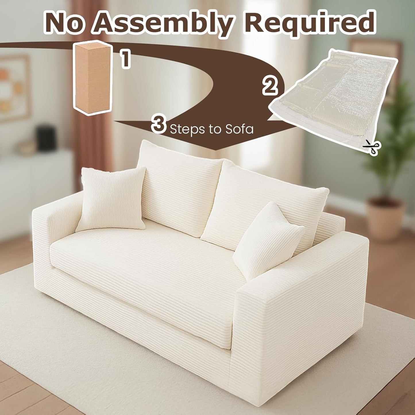 Convertible Sofa Bed, 3 in 1 Loveseat Folding Couch Bed Foldable