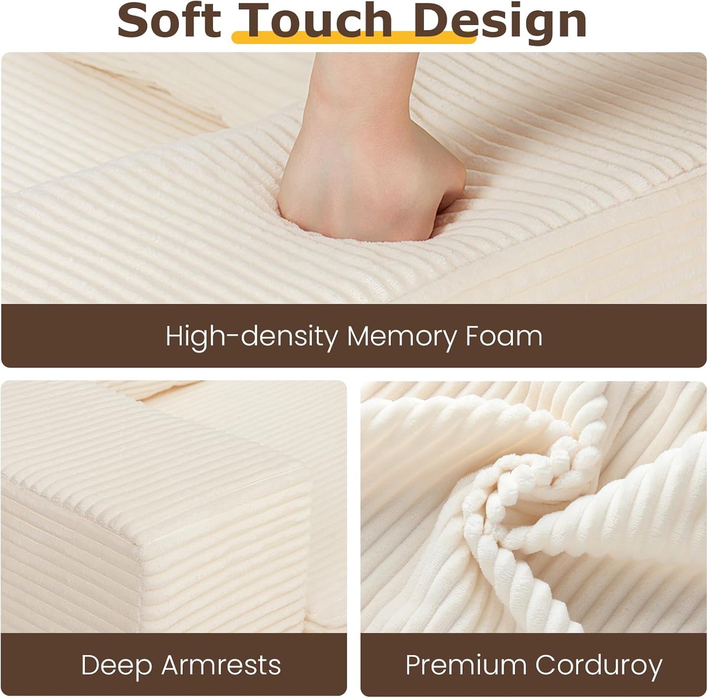 Convertible Sofa Bed, 3 in 1 Loveseat Folding Couch Bed Foldable
