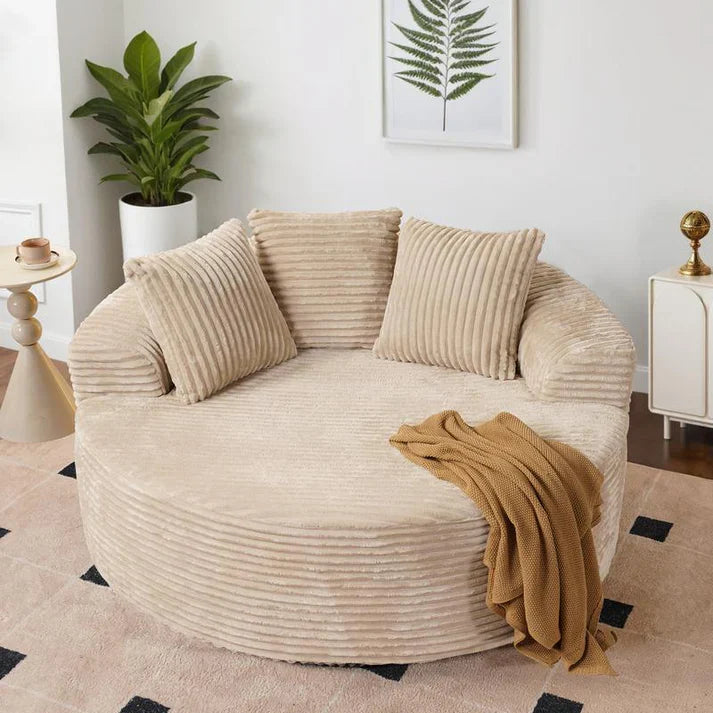 [Autumn Special] Ovios 59" Wide Extra Large Round Sofa Bed - Fluffy Bean Bag