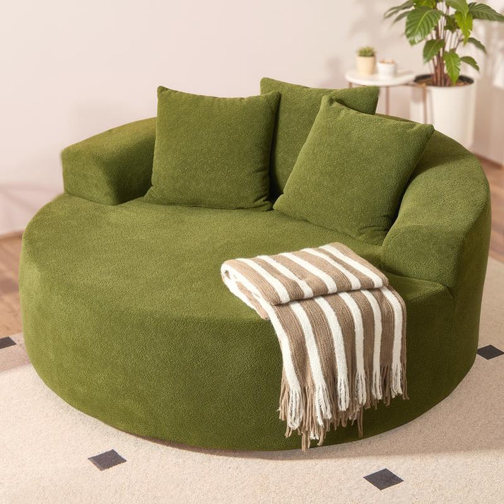 [Autumn Special] Ovios 59" Wide Extra Large Round Sofa Bed - Fluffy Bean Bag