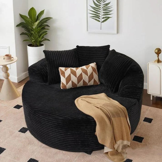[Autumn Special] Ovios 59" Wide Extra Large Round Sofa Bed - Fluffy Bean Bag